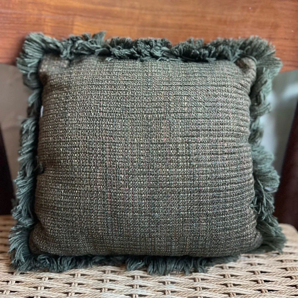 Vintage Tapestry Throw Pillow Camel & Palm Boho Global Decor Cushion